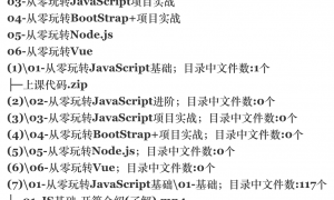 全新架构师级项目连环一次性吃透JavaScript+BootStrap+Node.js+Vue项目实战(11G)