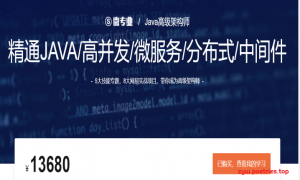 微专业-Java高级架构师【2021福利期】【价值13680元】